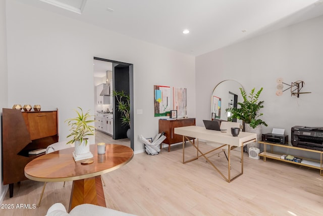 interior space featuring light hardwood / wood-style flooring