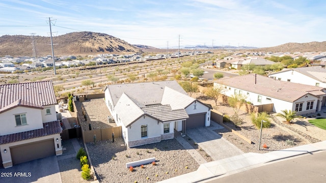 bird's eye view featuring a mountain view