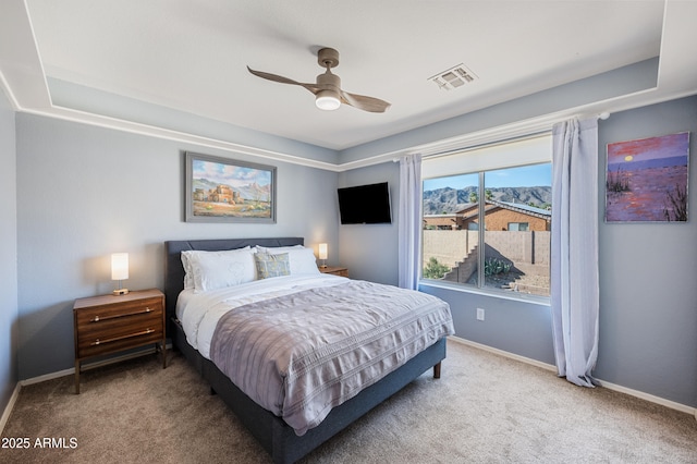 1834 W Nighthawk Way, Phoenix, AZ 85045 - carpeted bedroom with baseboards and ceiling fan