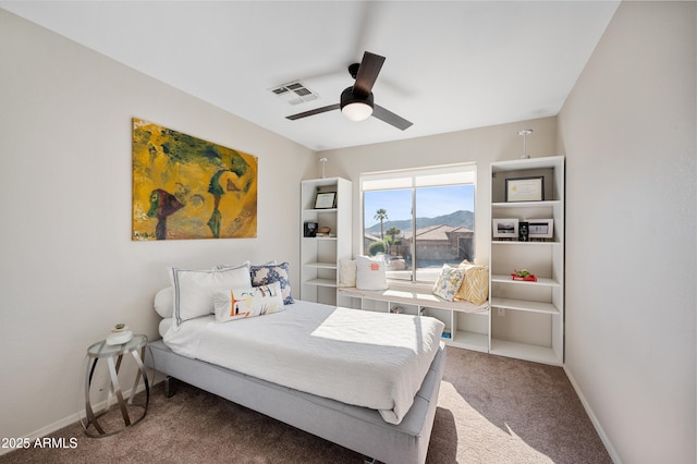1834 W Nighthawk Way, Phoenix, AZ 85045 - bedroom featuring carpet, baseboards, and ceiling fan