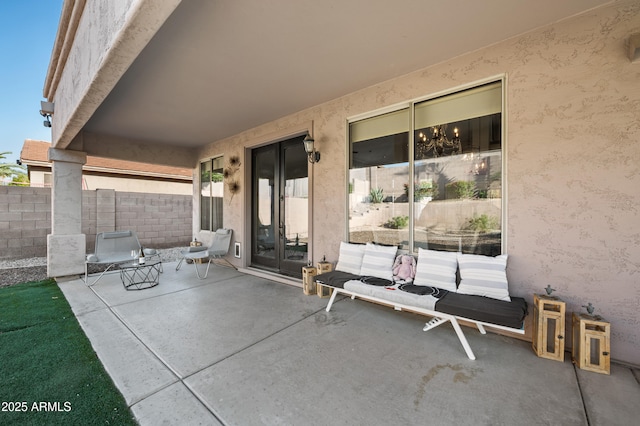 1834 W Nighthawk Way, Phoenix, AZ 85045 - view of patio / terrace with french doors