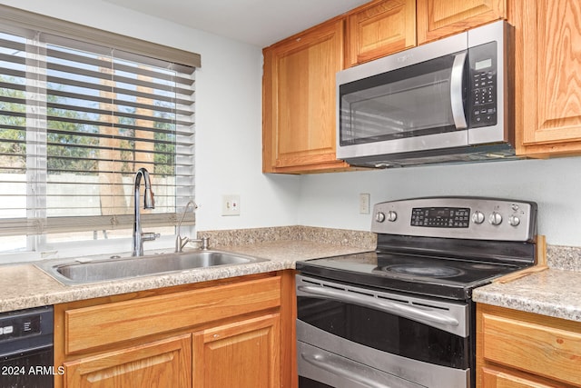 kitchen featuring sink and appliances with stainless steel finishes