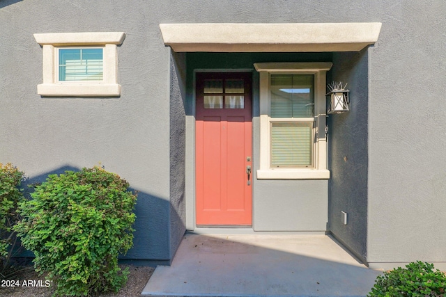 view of doorway to property