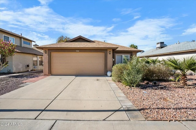 view of front facade with a garage