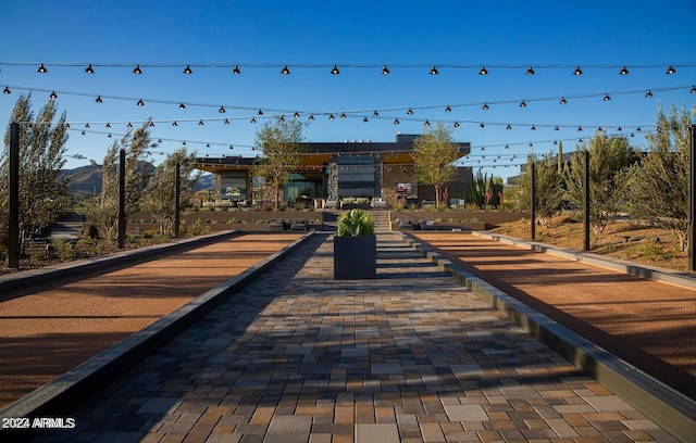 view of home's community featuring a mountain view