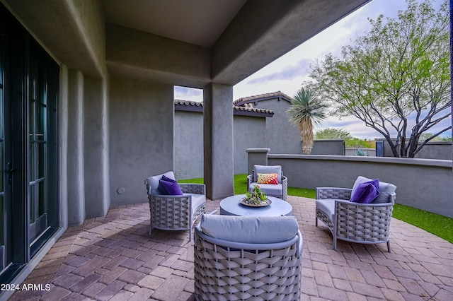 view of patio / terrace with an outdoor hangout area