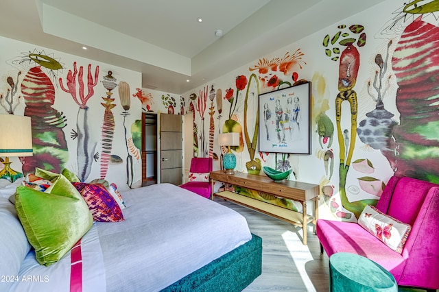 bedroom featuring hardwood / wood-style flooring