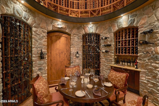 view of wine room