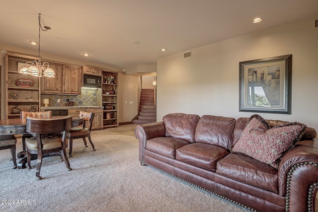 view of carpeted living room