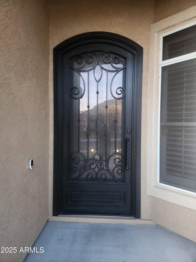 view of doorway to property