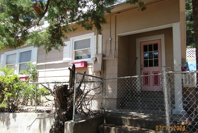 60 Wood Cyn, Bisbee, AZ 85603 - doorway to property with a gate and fence