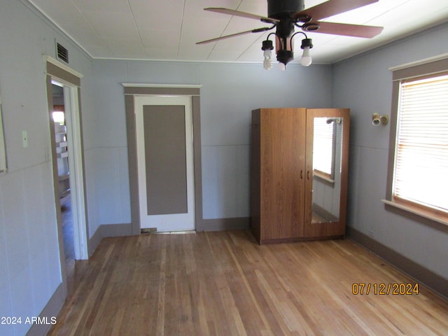 60 Wood Cyn, Bisbee, AZ 85603 - spare room with visible vents, ceiling fan, and wood finished floors