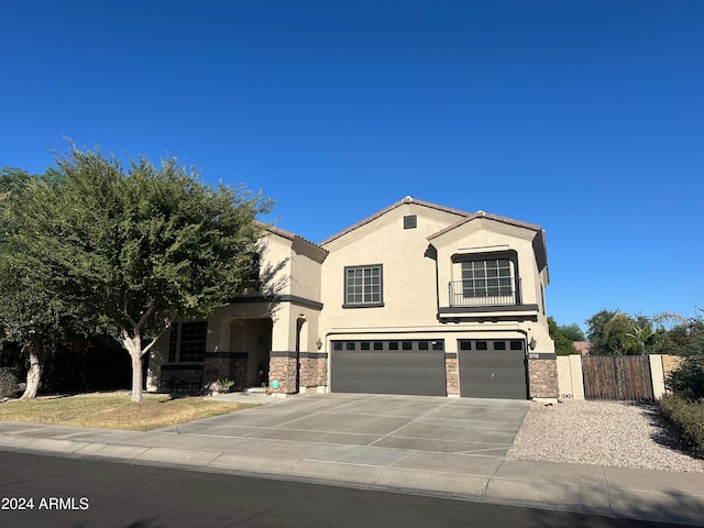 view of front of home featuring a garage