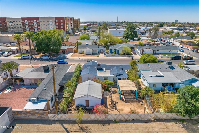 bird's eye view with a residential view