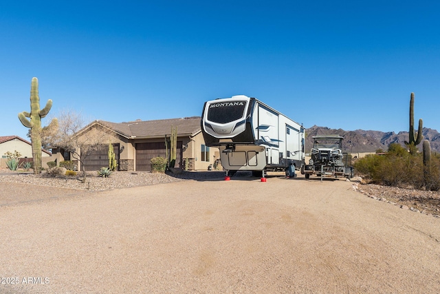 exterior space with a mountain view