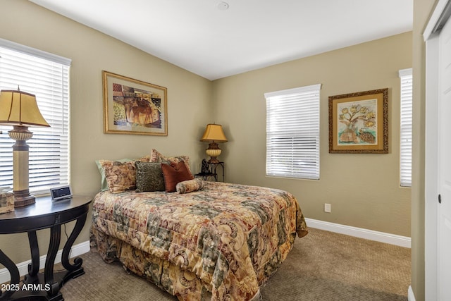 view of carpeted bedroom