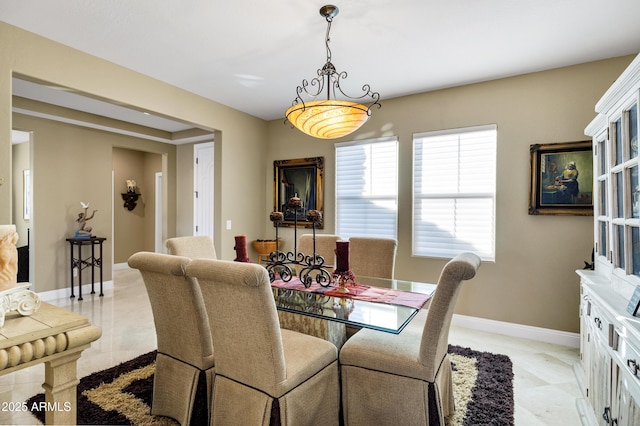 view of dining room