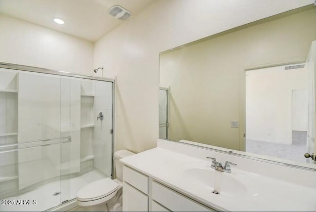 5781 E Iris Dr, Florence, AZ 85132 - full bathroom featuring a shower stall, toilet, and vanity