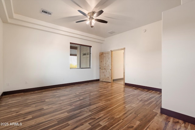 28301 N 154th St, Scottsdale, AZ 85262 - spare room featuring a ceiling fan, wood finished floors, and baseboards