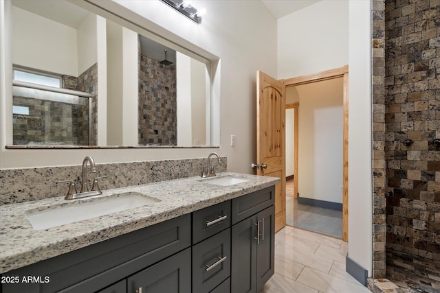 28301 N 154th St, Scottsdale, AZ 85262 - bathroom featuring a shower stall and double vanity