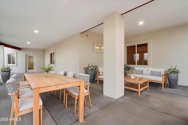 28301 N 154th St, Scottsdale, AZ 85262 - dining space featuring recessed lighting and concrete floors
