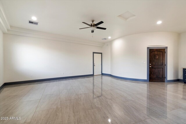 28301 N 154th St, Scottsdale, AZ 85262 - spare room with recessed lighting, ceiling fan, and baseboards