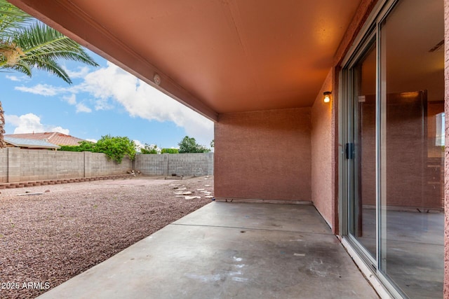 view of patio featuring a fenced backyard