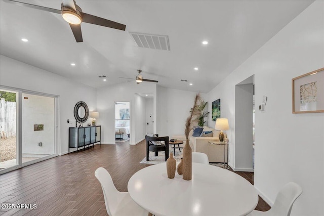 6747 N 12th St, Phoenix, AZ 85014 - dining space with a wealth of natural light, visible vents, and a ceiling fan