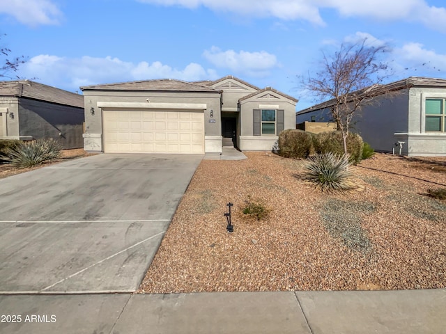 view of front facade with a garage