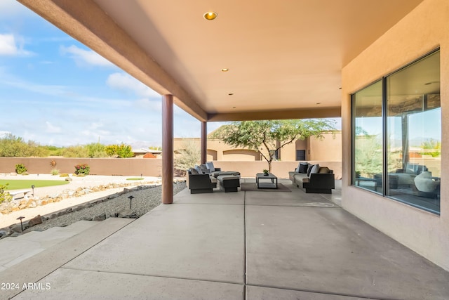 15406 E Cavedale Dr, Scottsdale, AZ 85262 - view of patio featuring an outdoor living space