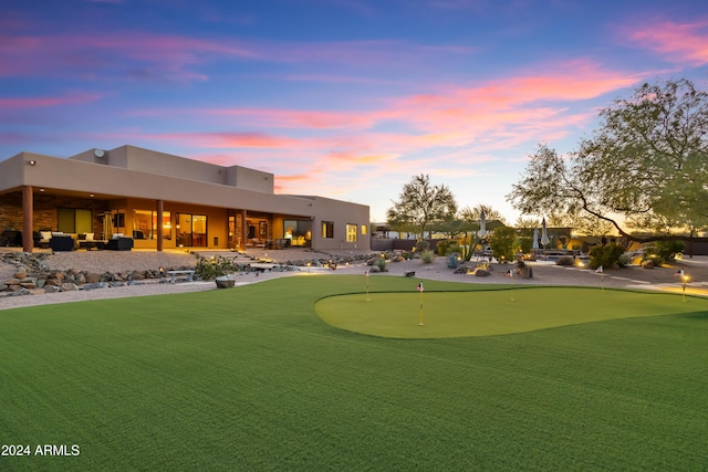 15406 E Cavedale Dr, Scottsdale, AZ 85262 - view of community featuring a putting green and a patio