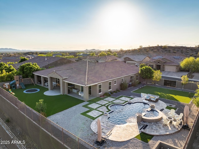 9527 W Whitehorn Way, Peoria, AZ 85383 - view of aerial view at dusk