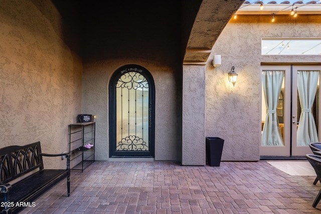 9527 W Whitehorn Way, Peoria, AZ 85383 - property entrance featuring french doors and stucco siding