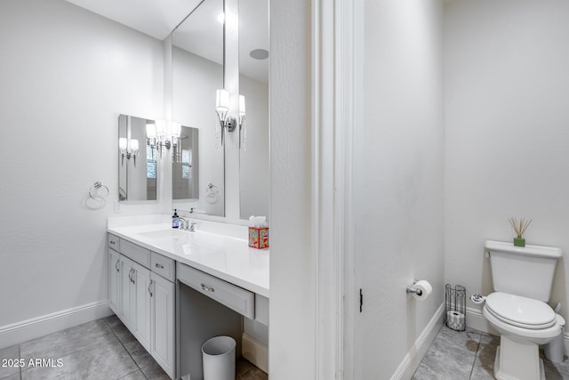 9527 W Whitehorn Way, Peoria, AZ 85383 - bathroom featuring vanity, a chandelier, toilet, and baseboards