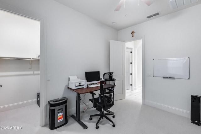 9527 W Whitehorn Way, Peoria, AZ 85383 - carpeted office space featuring baseboards and ceiling fan
