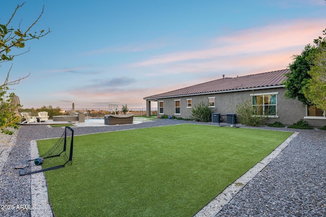 9527 W Whitehorn Way, Peoria, AZ 85383 - view of yard featuring a patio and central air condition unit