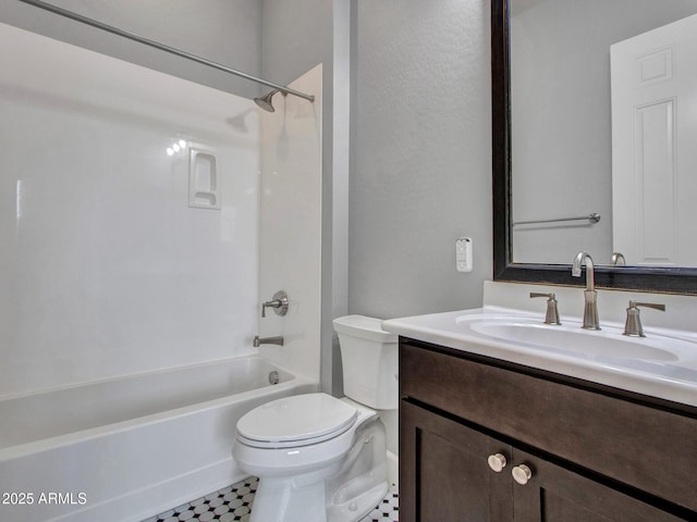 3809 E Lynx Pl, Chandler, AZ 85249 - full bathroom featuring toilet, vanity, and tub / shower combination