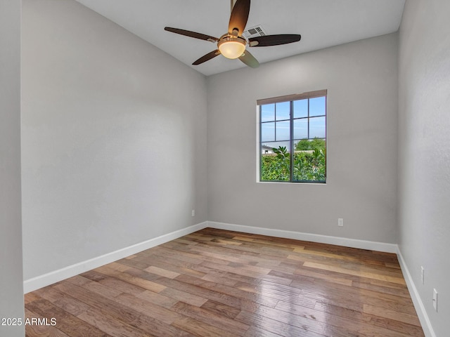 3809 E Lynx Pl, Chandler, AZ 85249 - empty room featuring a ceiling fan, hardwood / wood-style flooring, and baseboards