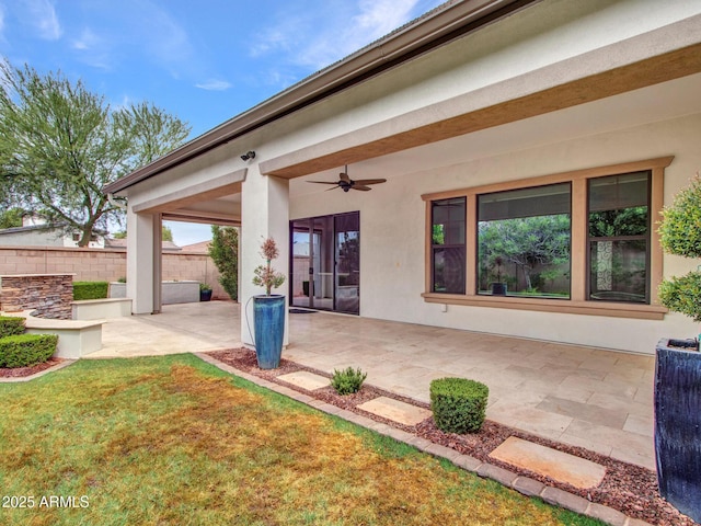 3809 E Lynx Pl, Chandler, AZ 85249 - view of patio featuring a ceiling fan