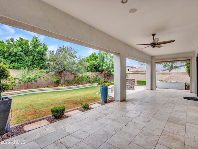 3809 E Lynx Pl, Chandler, AZ 85249 - view of patio featuring ceiling fan