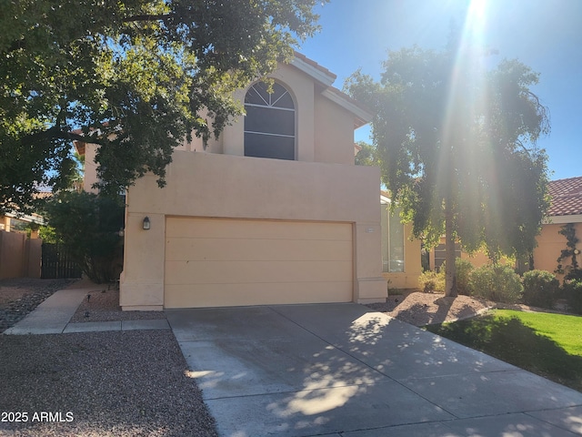 view of front of house featuring a garage