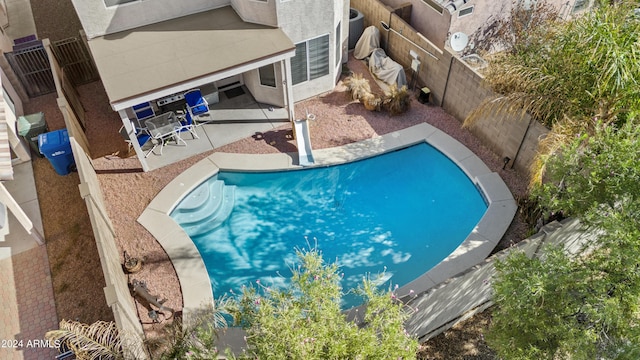 3211 E Kerry Ln, Phoenix, AZ 85050 - view of swimming pool with a patio, a fenced in pool, and a fenced backyard