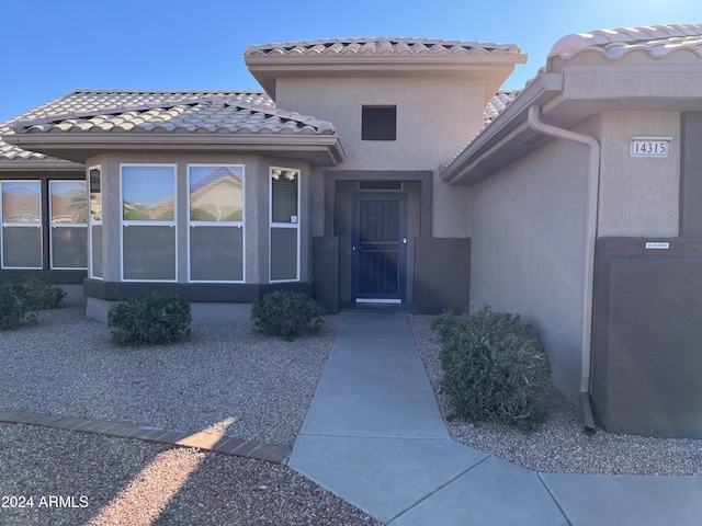 view of doorway to property