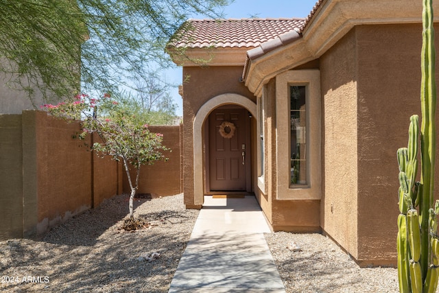 view of doorway to property