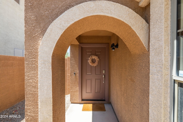 view of doorway to property