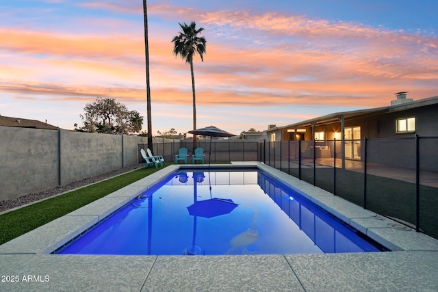 5119 E Shaw Butte Dr, Scottsdale, AZ 85254 - view of pool with a fenced backyard and a patio