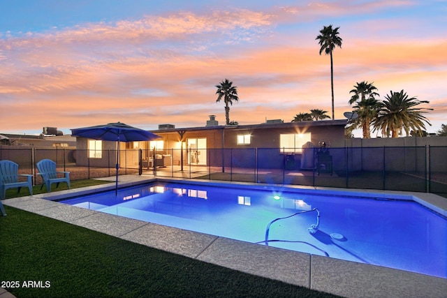 5119 E Shaw Butte Dr, Scottsdale, AZ 85254 - view of swimming pool with a fenced backyard and a patio