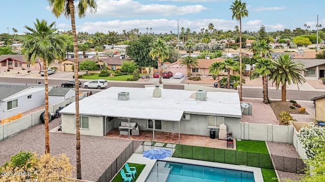5119 E Shaw Butte Dr, Scottsdale, AZ 85254 - back of property featuring a residential view, a fenced backyard, and a patio area