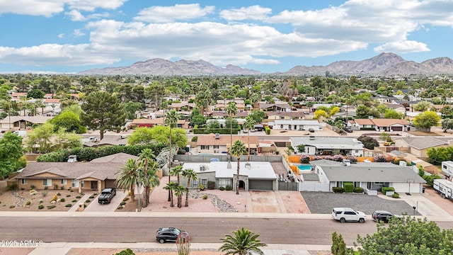 5119 E Shaw Butte Dr, Scottsdale, AZ 85254 - aerial view of residential area featuring a mountainous background