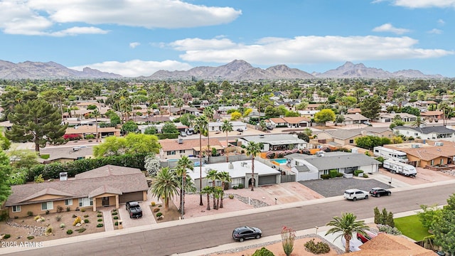 5119 E Shaw Butte Dr, Scottsdale, AZ 85254 - aerial view of residential area with a mountain backdrop